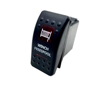 Freespool rocker switch for winches